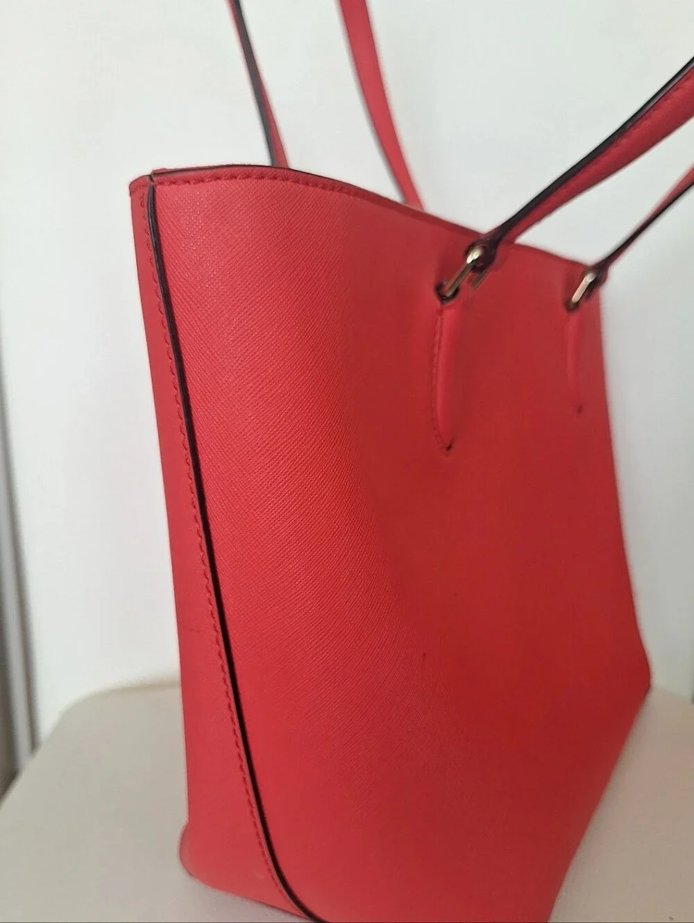 Kate Spade Hot Pink Leather Tote EUC
